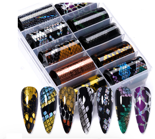 Snake Skin Nail Art Foil Set Box