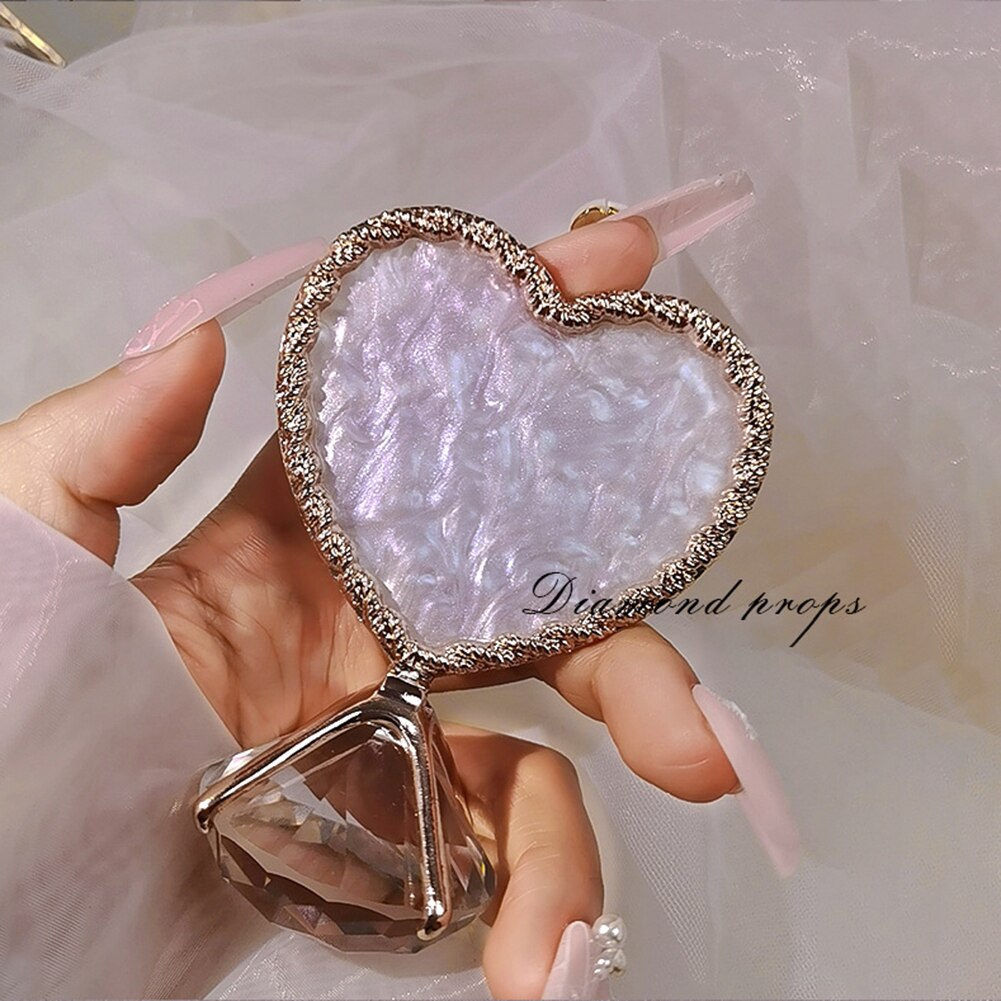 Crystal Heart Diamond Base Nail Art Mixing Plate and Display Holder