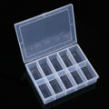 10 slot nail storage box  nail art rhinestone Jewellery bead display case plastic container