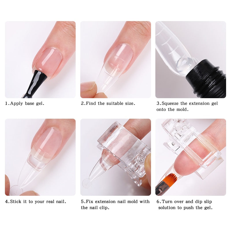 Nails Clip Fixing Clip Tool Form for Poly Nail Gel Kit Extension