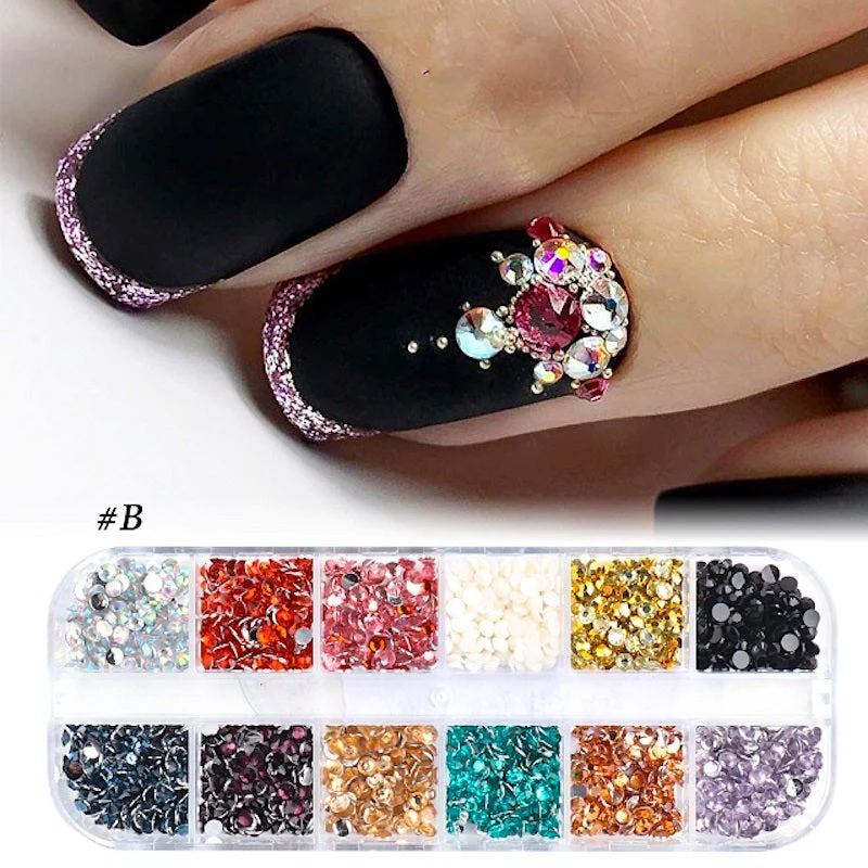 Random Color Crystal Nail Art Rhinestones Decoration