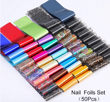 Various Nail Art 50pcs Foil Set