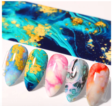 Marble Nail Art 10pcs Foil Set