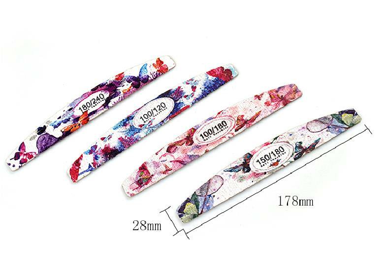 Nail Sunshine Flower Butterfly Splash Halfmoon Thin Nail File