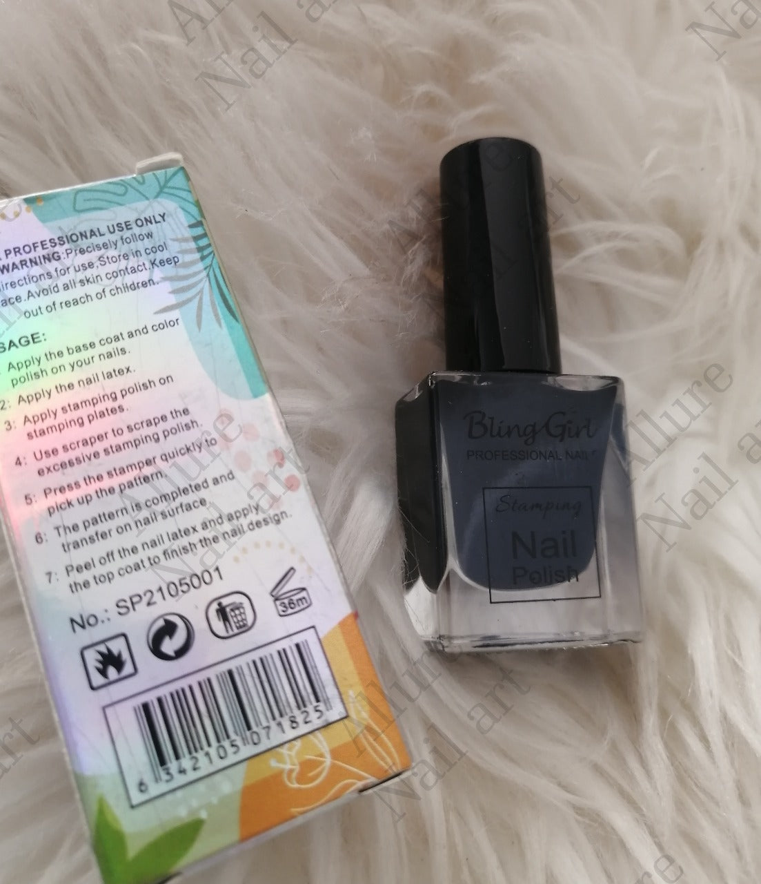 Bling Girl Black Stamping polish (non-uv)