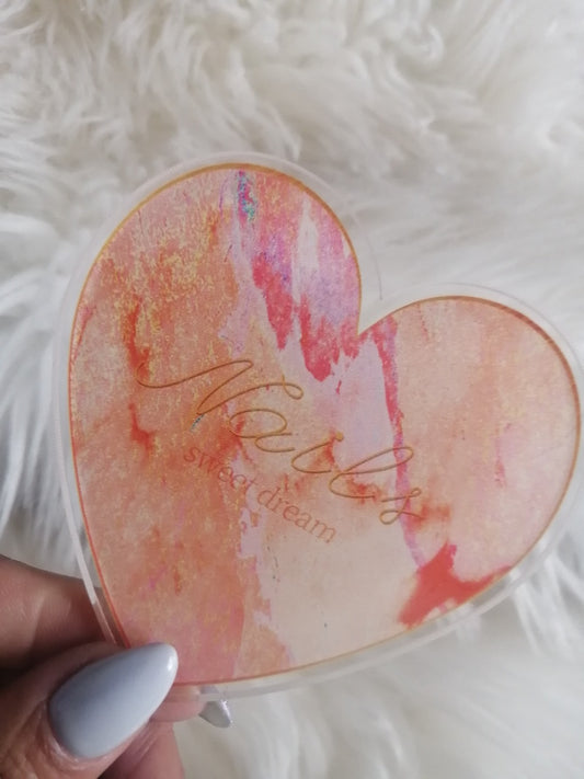 Colour paint palette heart shape