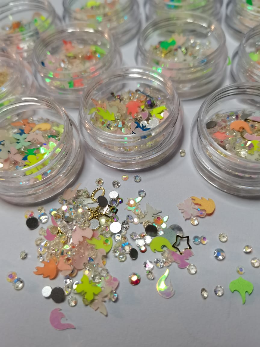 TR36 Alloy Rhinestones 3D Art Mix