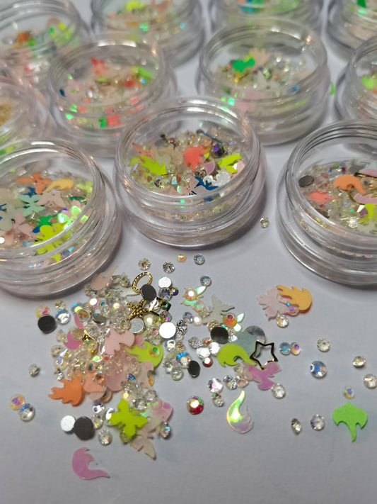 TR36 Alloy Rhinestones 3D Art Mix