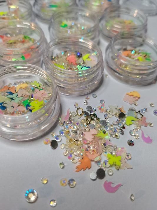 TR36 Alloy Rhinestones 3D Art Mix