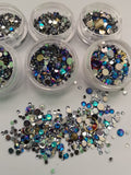 TR04 blue rhinestone mix