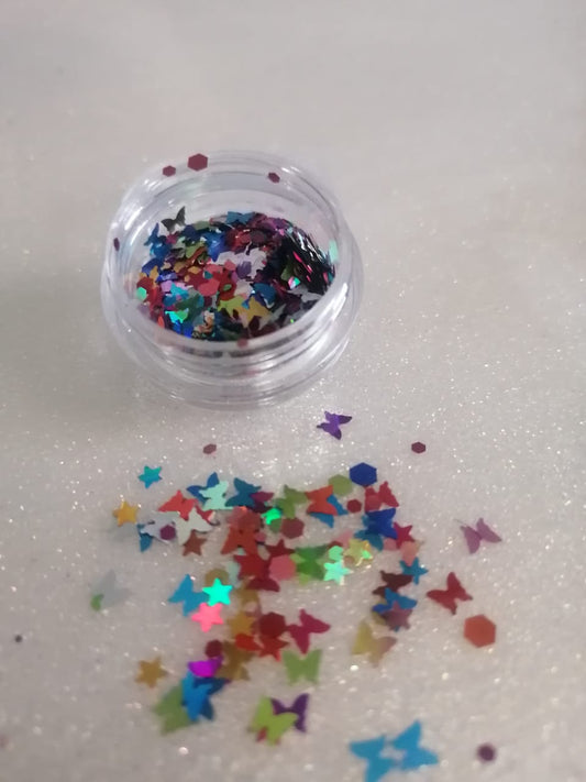 Butterfly Stars Sequin Jars