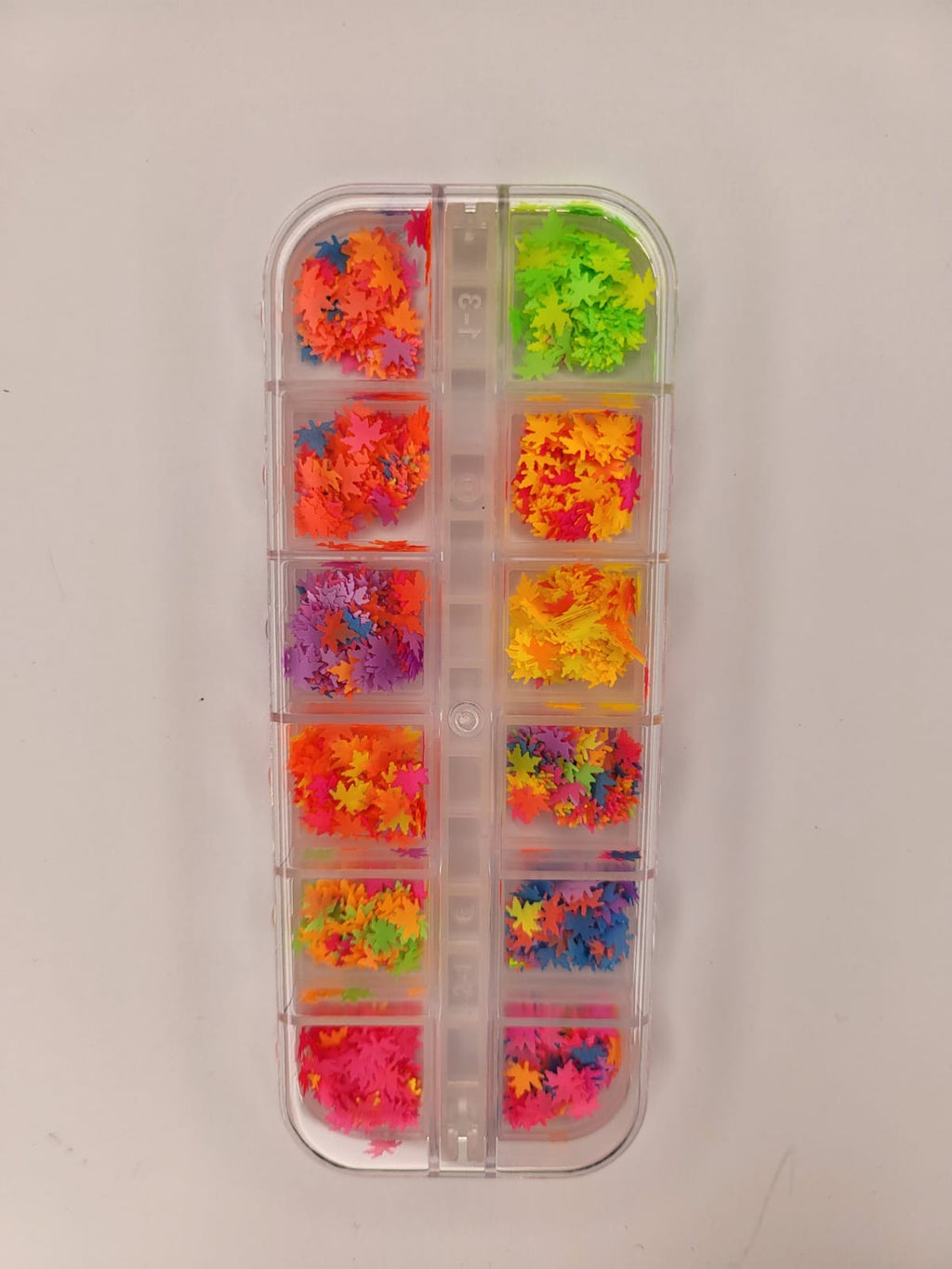 Neon Maple Leaves Sequin Tray