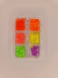 Neon Maple Leaves Sequin Tray