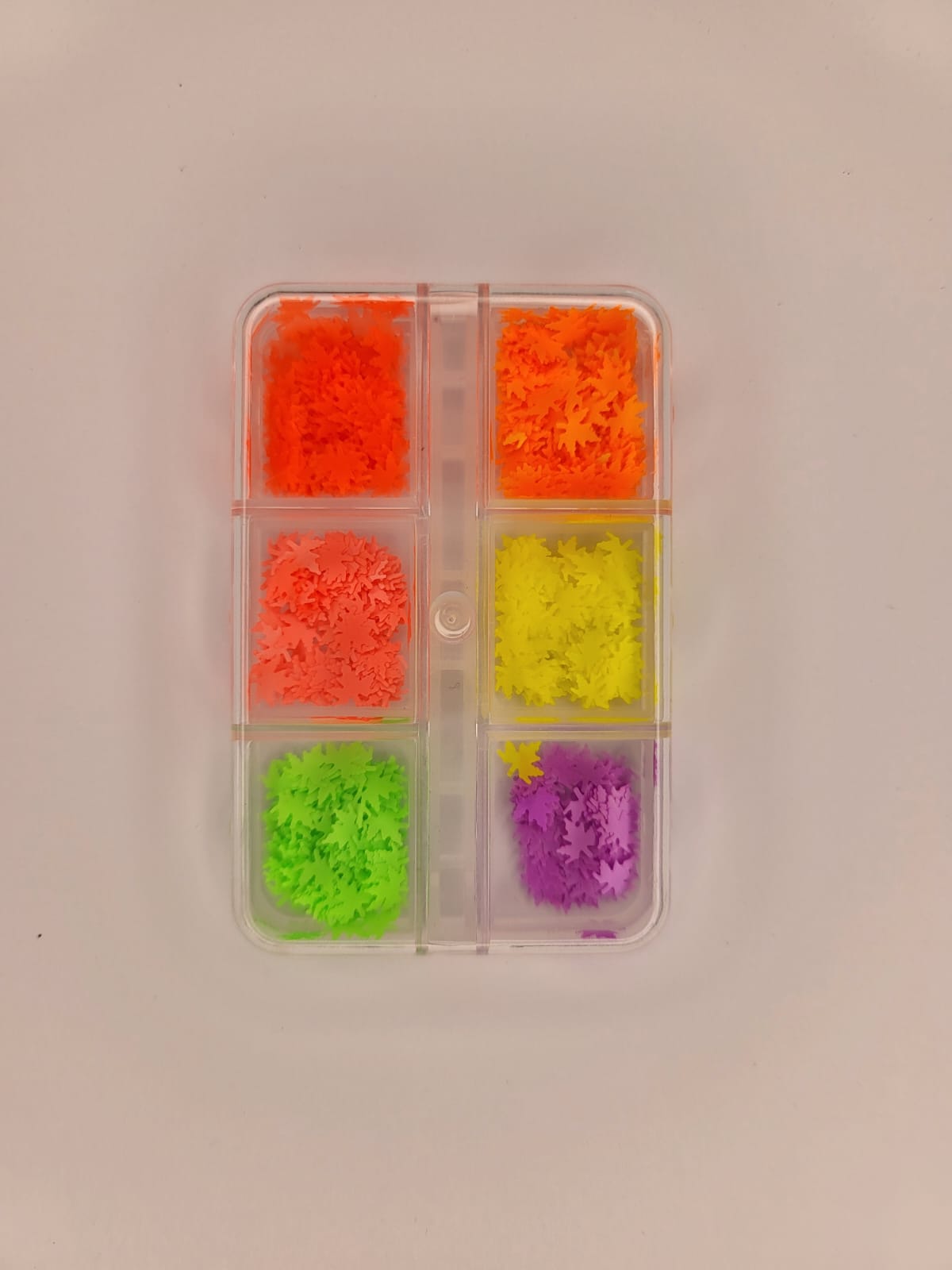 Neon Maple Leaves Sequin Tray