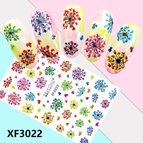 Flower Ink Water Color Nail Art Sticker