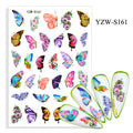 Geometric Leaves Flower Abstract Nail Art Sticker
