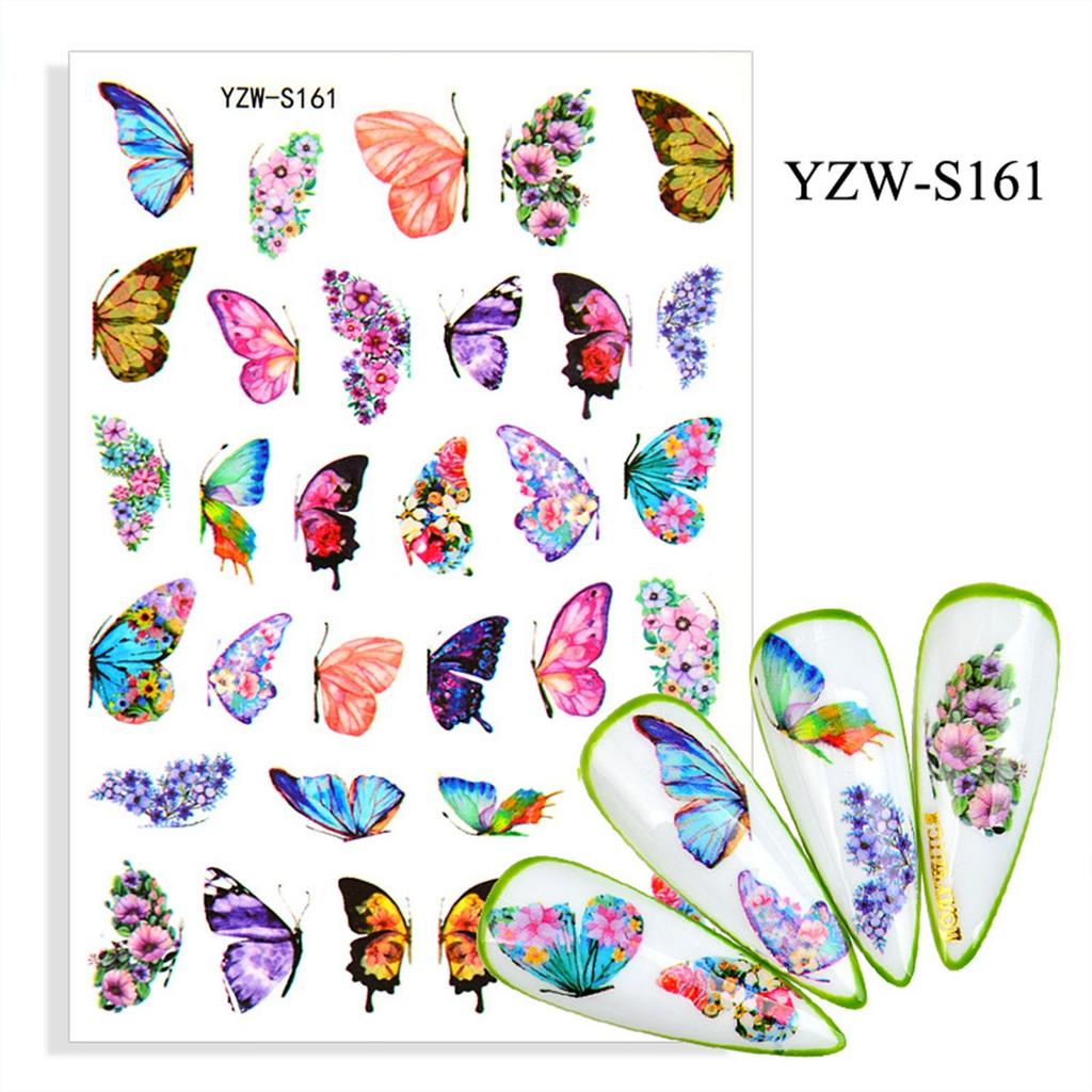 Geometric Leaves Flower Abstract Nail Art Sticker