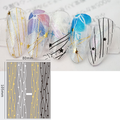 Waves Geometric Lines Dots Abstract Nail Art Sticker