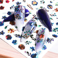 Flower Abstract Holographic Color Nail Art Sticker