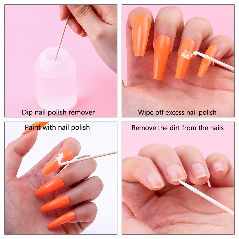 Cuticle Pusher Orange Nail Stick