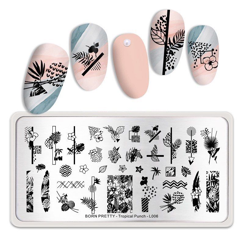 Texture Born Pretty Nail Stamping Plate - L006
