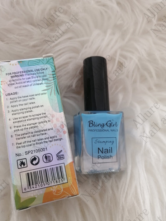 Bling Girl Light Blue Stamping polish (non-uv)
