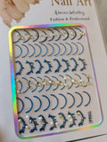 Curve Nail Sticker Blue