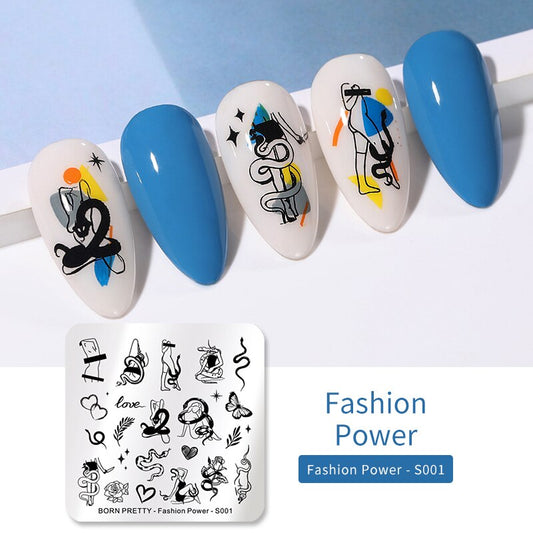 Fashion Abstract Born Pretty Stamping Plate - S001