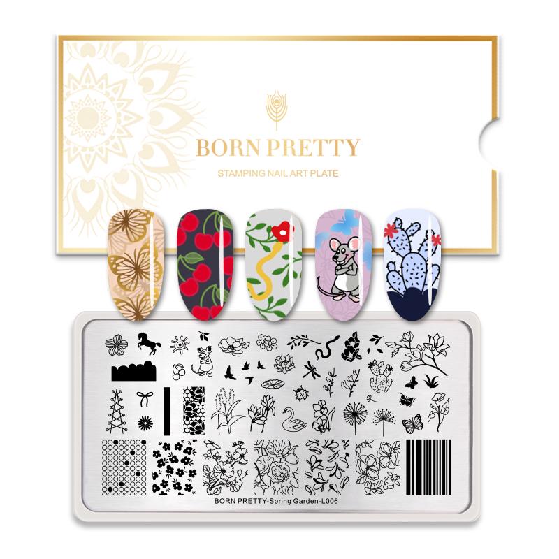 Spring Garden Born Pretty Nail Stamping Plate - L006