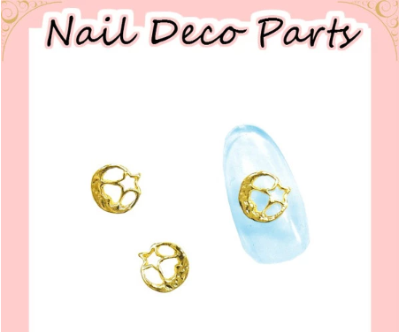 CG01 Moon Star Charms Nail Art Decoration 2pcs in a pack