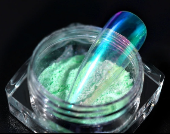 Ice Aurora Chrome Nail Powder