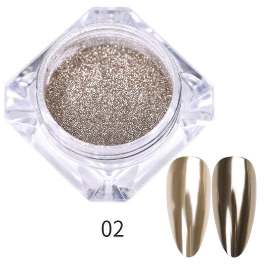 Born Pretty Champagne Silver Chrome Powder