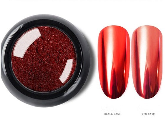 Red Chrome Nail Powder