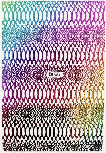Rainbow Colorful Animal Snake Skin Nail Sticker