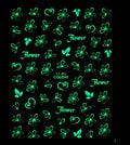 Glow in the dark Flower Leaf Nail Sticker