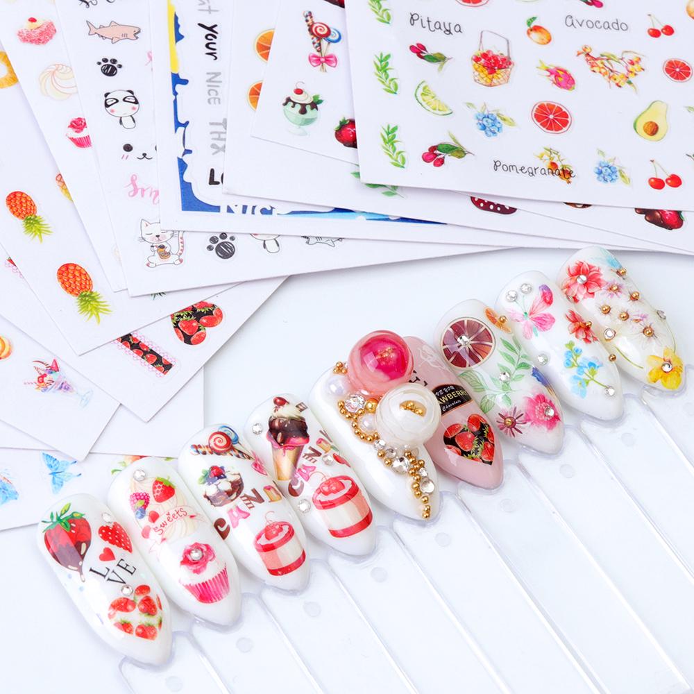 Fruit Grape Berries Drinks Desert Cherries Flower Nail Sticker