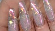 Mixed Iridescent Stars Sequin Jars