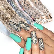 Snake Pattern Print Foil Nail Transfer