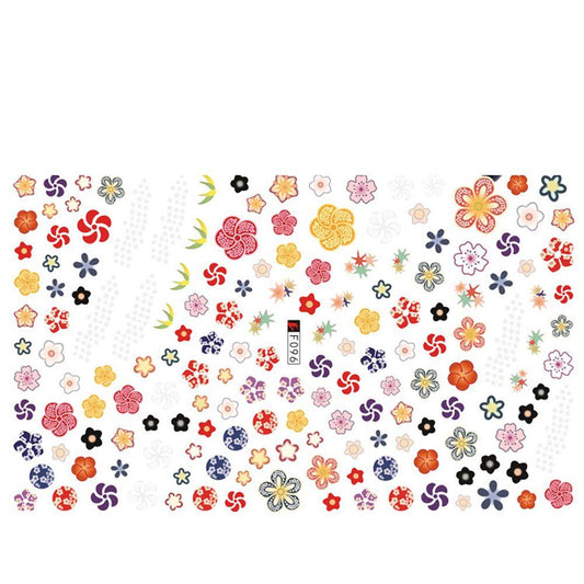 Flower Ink Modern Nail Sticker