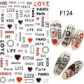 Words Text Nail Sticker