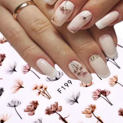 Flower Nail Sticker F199