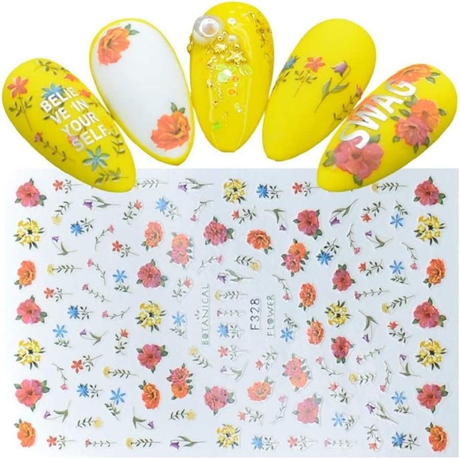 Flower Nail Sticker F328
