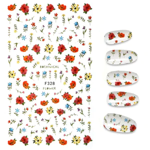 Flower Ink Modern Nail Sticker