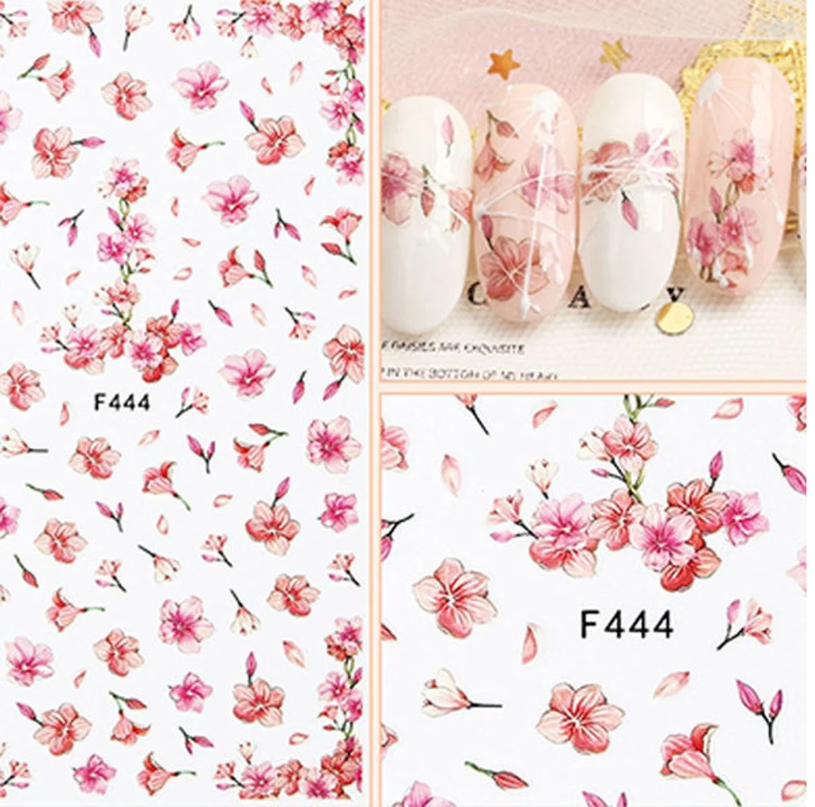 Flower Ink Modern Nail Sticker