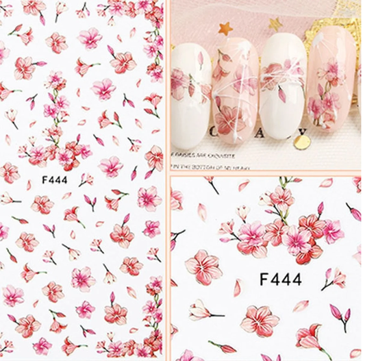 Flower Ink Modern Nail Sticker