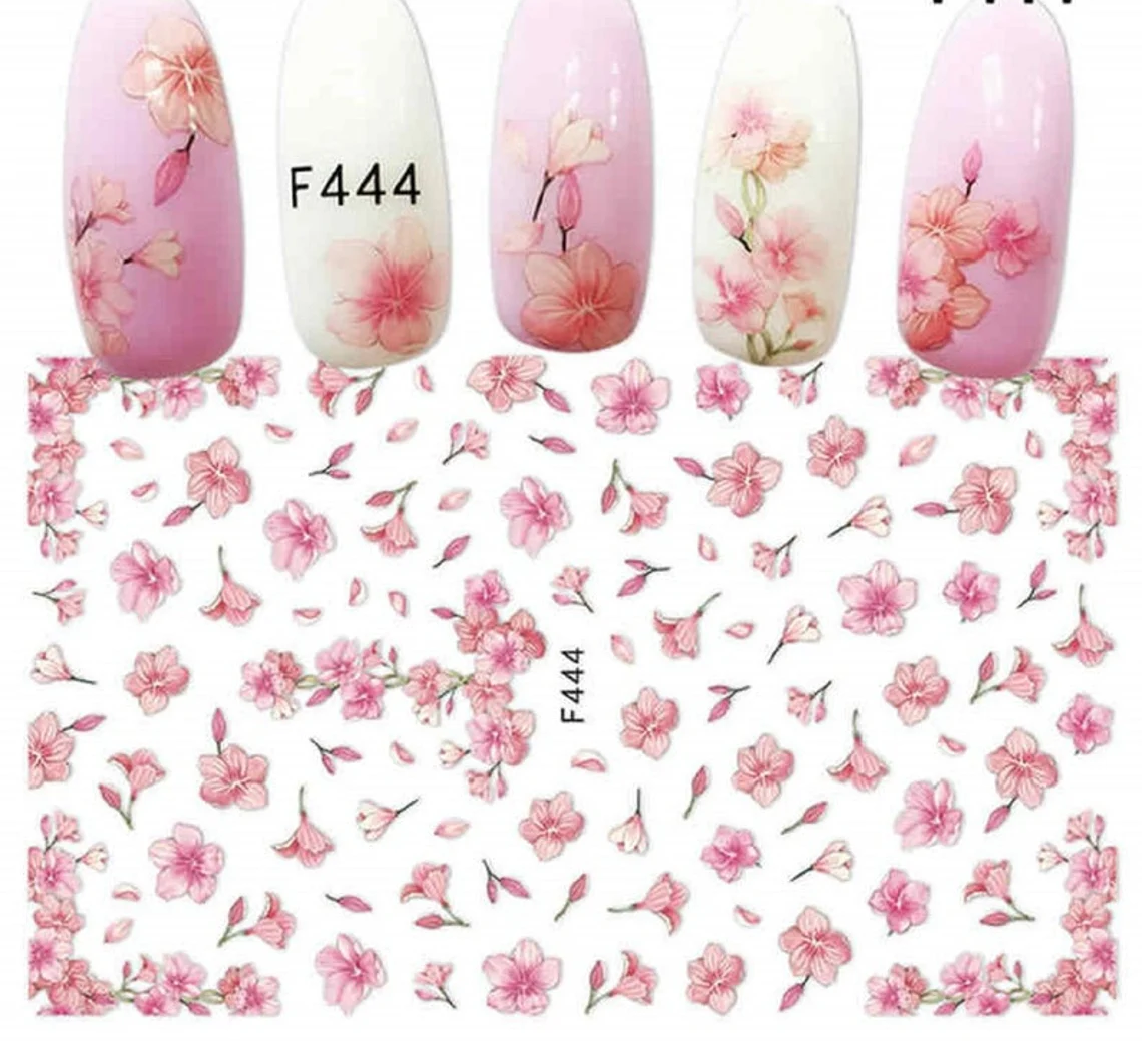 Flower Ink Modern Nail Sticker