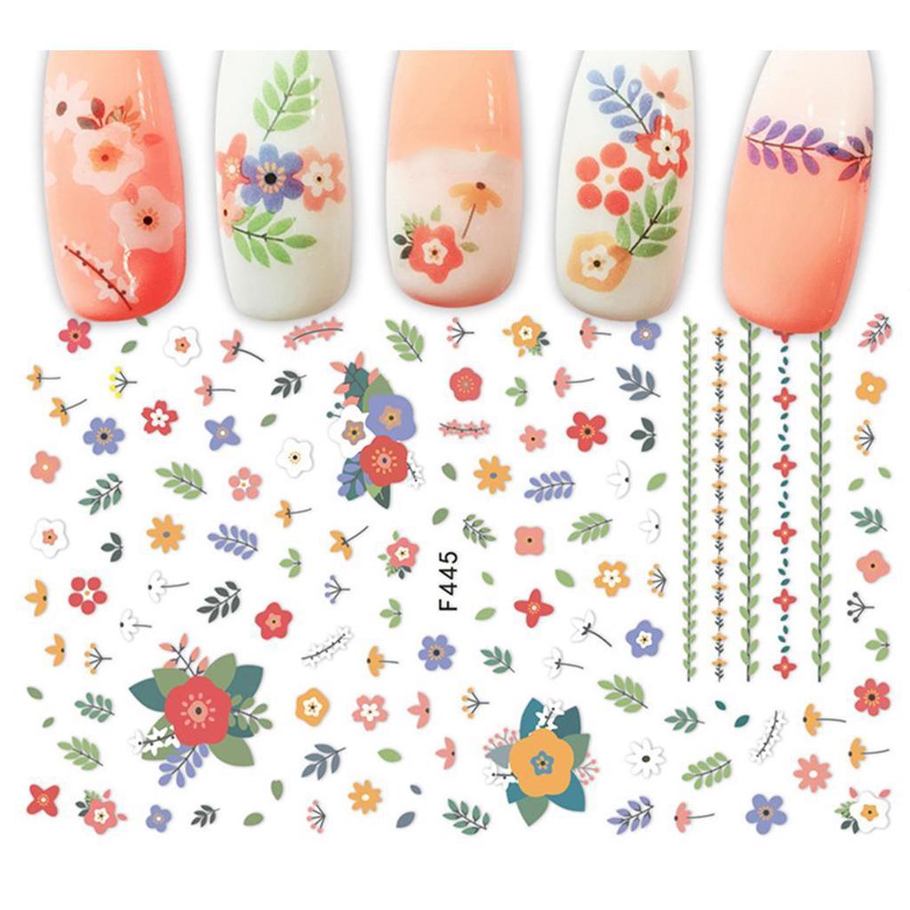 Flower Ink Modern Nail Sticker
