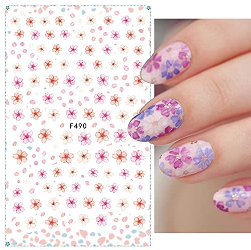 Flower Nail Sticker F490