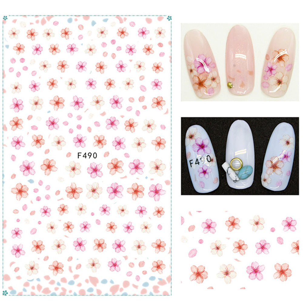 Flower Nail Sticker F490