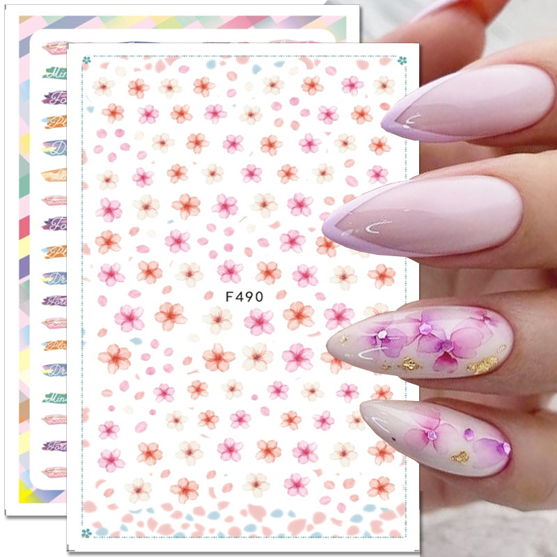 Flower Nail Sticker F490
